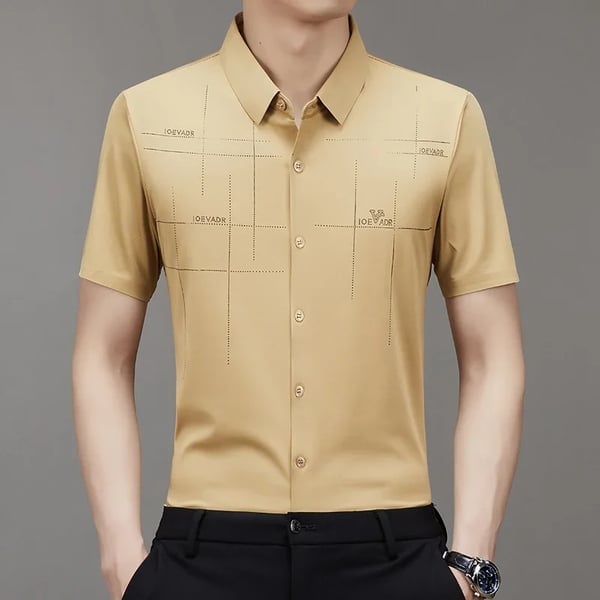 Herren Casual Revers Atmungsaktiv Knitterfrei T-Shirt