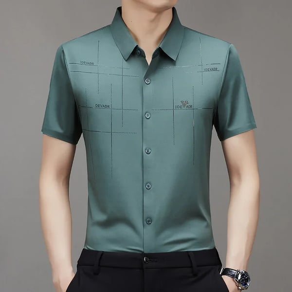 Herren Casual Revers Atmungsaktiv Knitterfrei T-Shirt