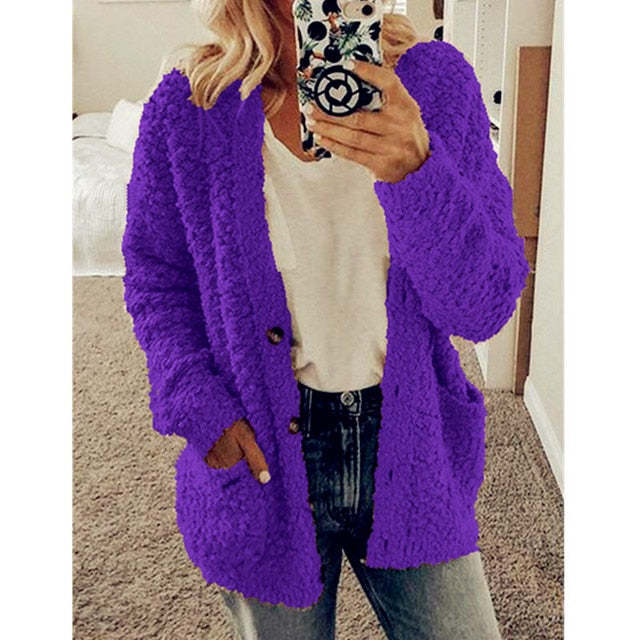 Herbst und Winter Plus Size Strickjacke Casual Velvet Short Jacket