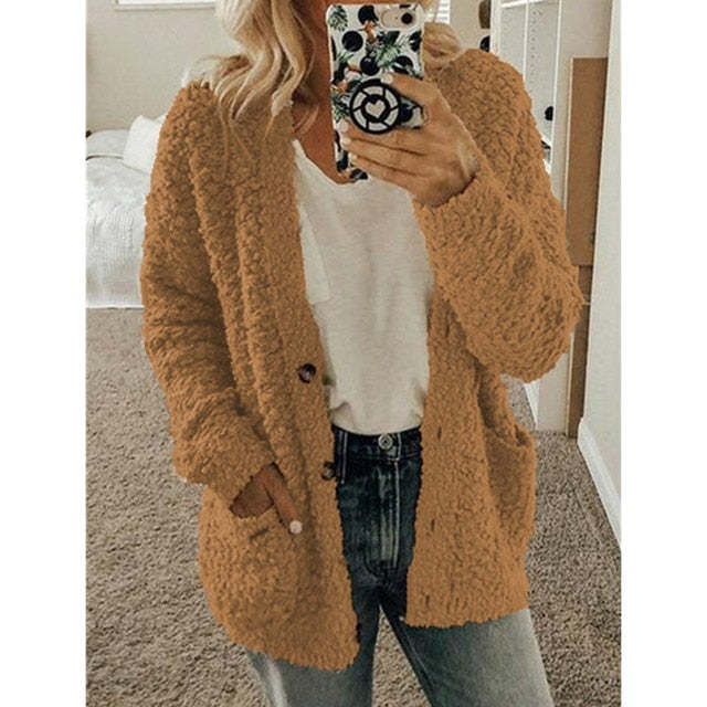 Herbst und Winter Plus Size Strickjacke Casual Velvet Short Jacket