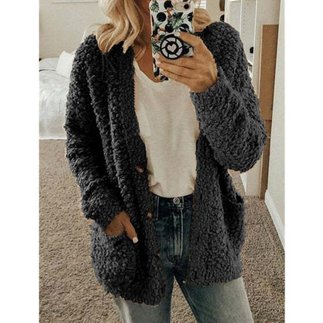 Herbst und Winter Plus Size Strickjacke Casual Velvet Short Jacket