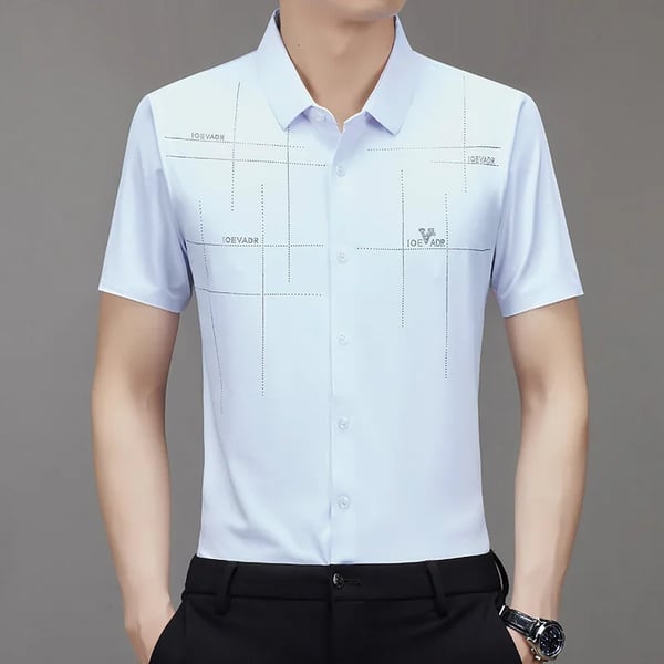 Herren Casual Revers Atmungsaktiv Knitterfrei T-Shirt