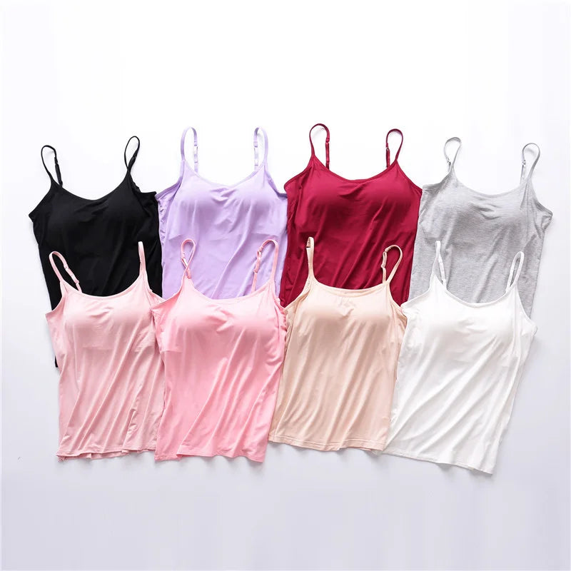 Locker sitzendes Tanktop mit integriertem BH