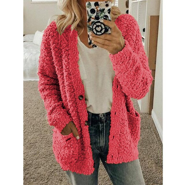 Herbst und Winter Plus Size Strickjacke Casual Velvet Short Jacket