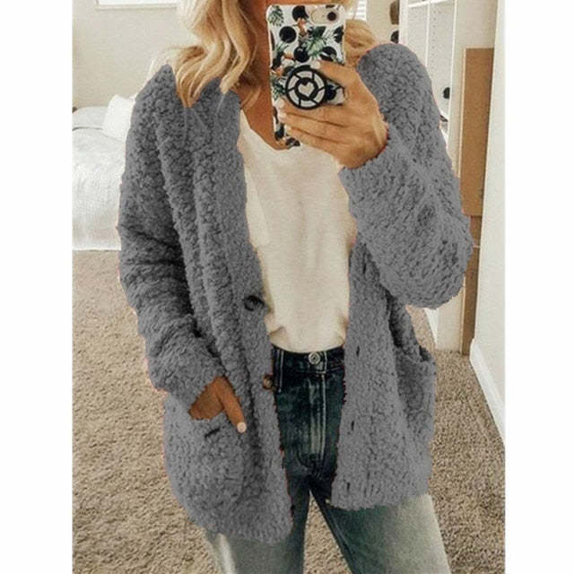 Herbst und Winter Plus Size Strickjacke Casual Velvet Short Jacket
