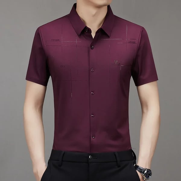 Herren Casual Revers Atmungsaktiv Knitterfrei T-Shirt