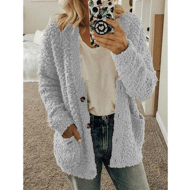 Herbst und Winter Plus Size Strickjacke Casual Velvet Short Jacket