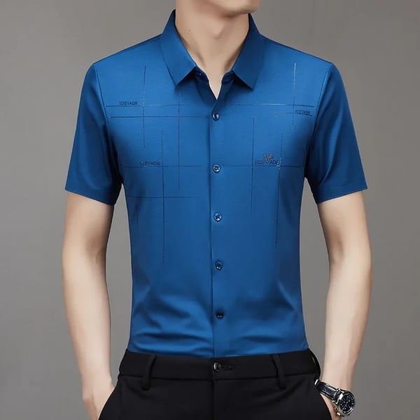 Herren Casual Revers Atmungsaktiv Knitterfrei T-Shirt