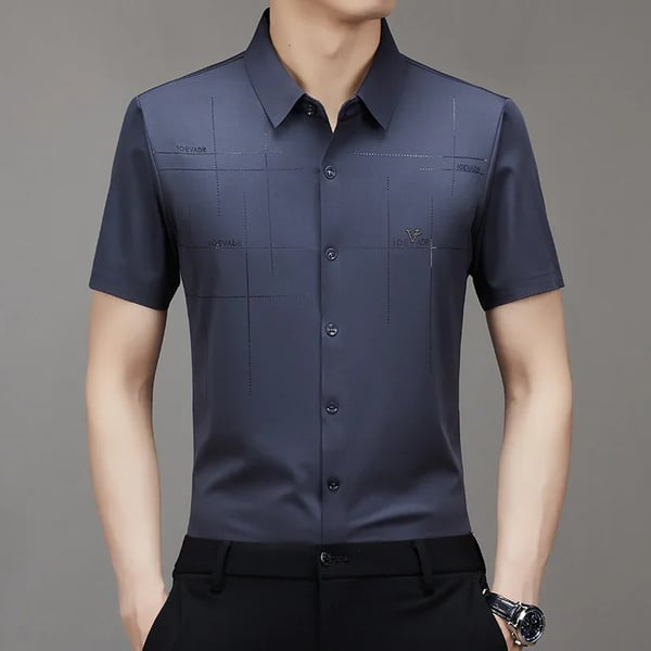 Herren Casual Revers Atmungsaktiv Knitterfrei T-Shirt