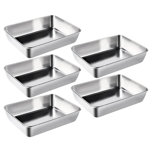 🍱Quadratischer Teller aus Edelstahl(Mit Deckel)