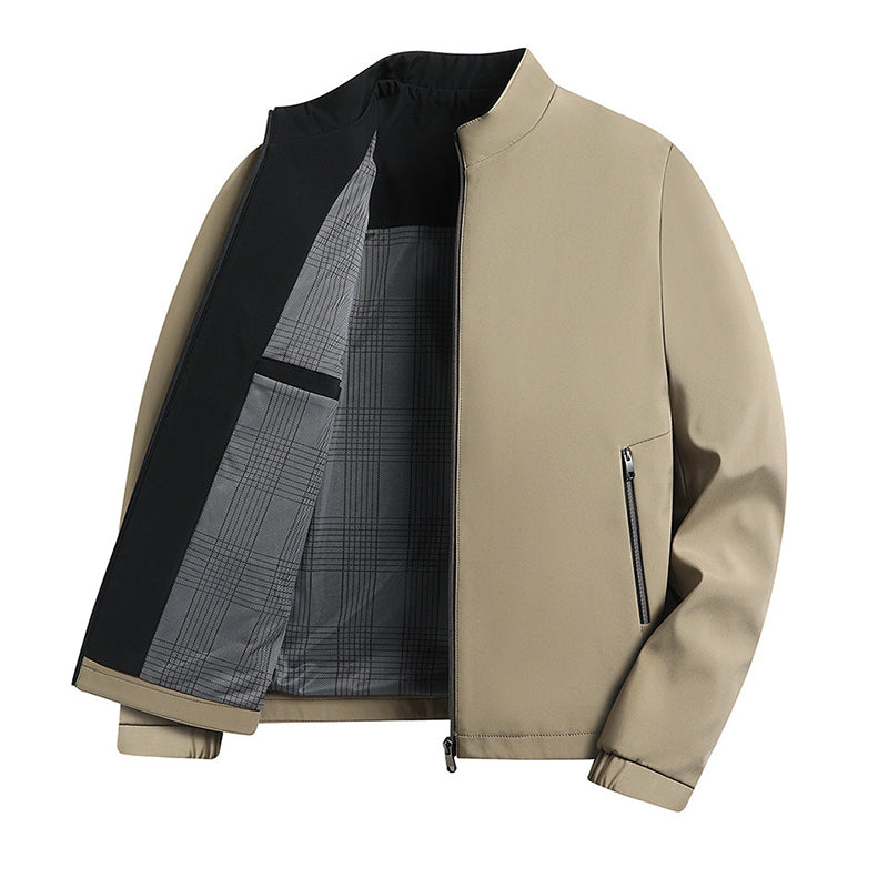 Herren-Freizeitjacke mit Stehkragen und Reißverschluss