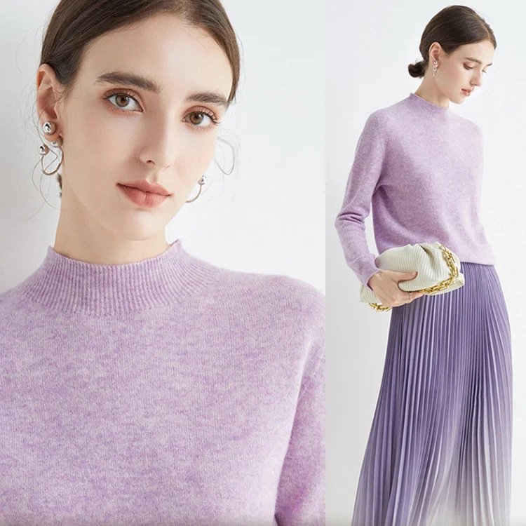 Lässiger halber Rollkragenpullover
