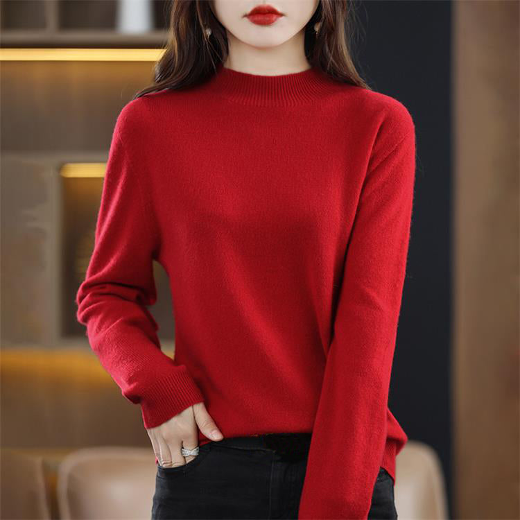 Lässiger halber Rollkragenpullover