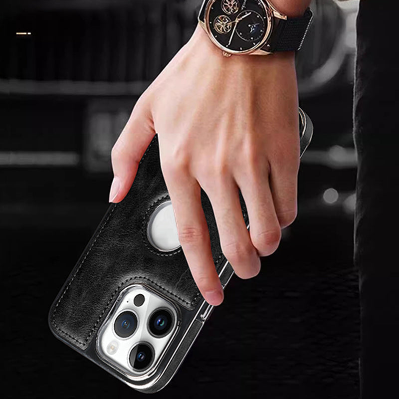 Luxus-Business-All-in-One-TPU-iPhone-Hülle mit magnetischem, freiliegendem Etikett