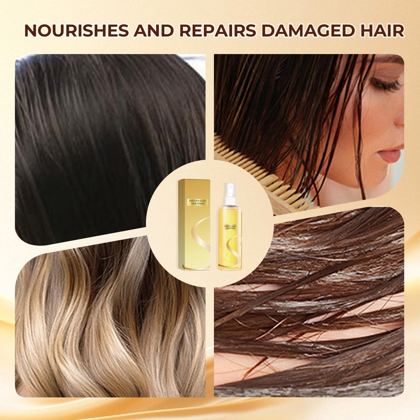 Leave-In Hair Oil Spray – glättender, langanhaltender Glanz