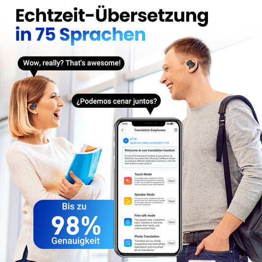 🔥HEISSER VERKAUF 50% RABATT🔥Intelligente kabellose Bluetooth Übersetzung Ohrhörer