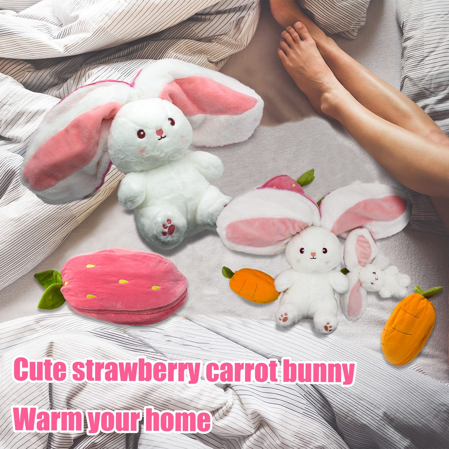 🐰Osterfrüher Heißer Verkauf 50% RABATT🍓Strawberry Bunny verwandelt sich in ein kleines Kaninchen