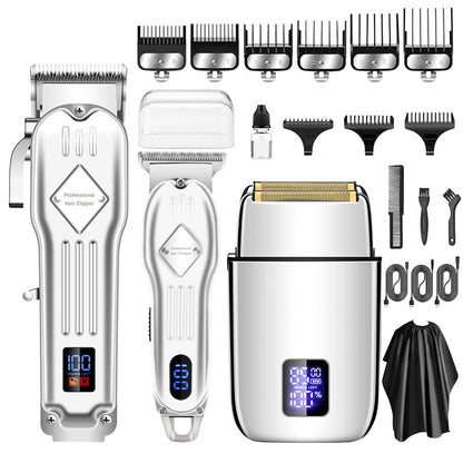 🔥PROMOÇÃO QUENTE - 50% DE DESCONTO🔥Máquina de cortar cabelo com display digital LCD vintage gravado