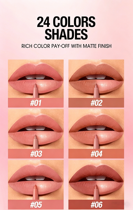 Conjunto de Lápis de Lábios Matte à Prova de Água