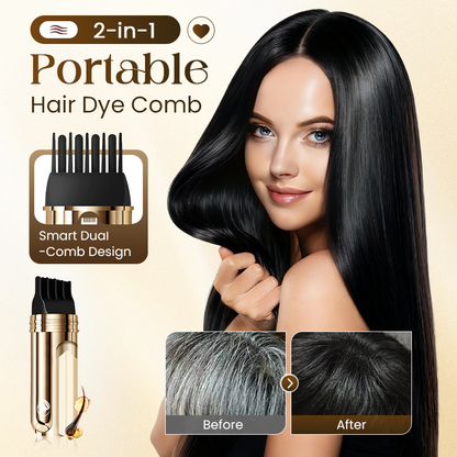 ⏳Time-Limited Special⏰2-in-1 Convenient Hair Dye Comb For Gray Hair