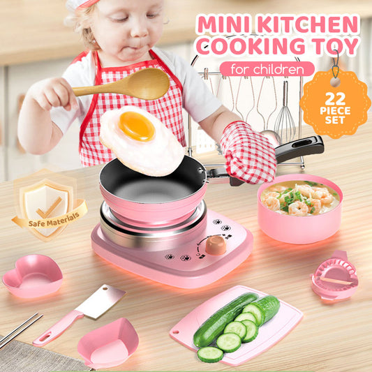 🔥Promoção de 2026: 50% de desconto✨🏆N.º 1 em vendas ⏰💕🌟Brinquedos de cozinha infantil para brincar a cozinhar - Conjunto de 22 peças