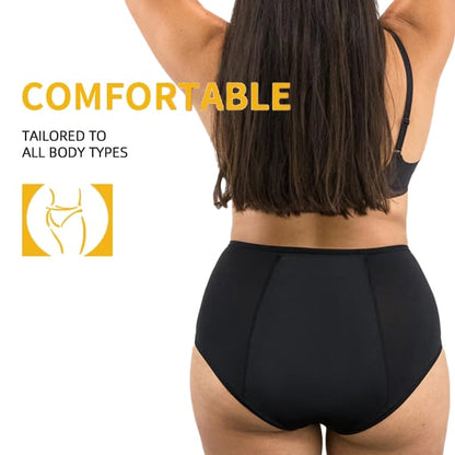 🎉Último dia – Compre 1 e ganhe 3 pacotes🎉 Cuecas de cintura alta à prova de fugas✨Suaves como manteiga e elásticas🍃