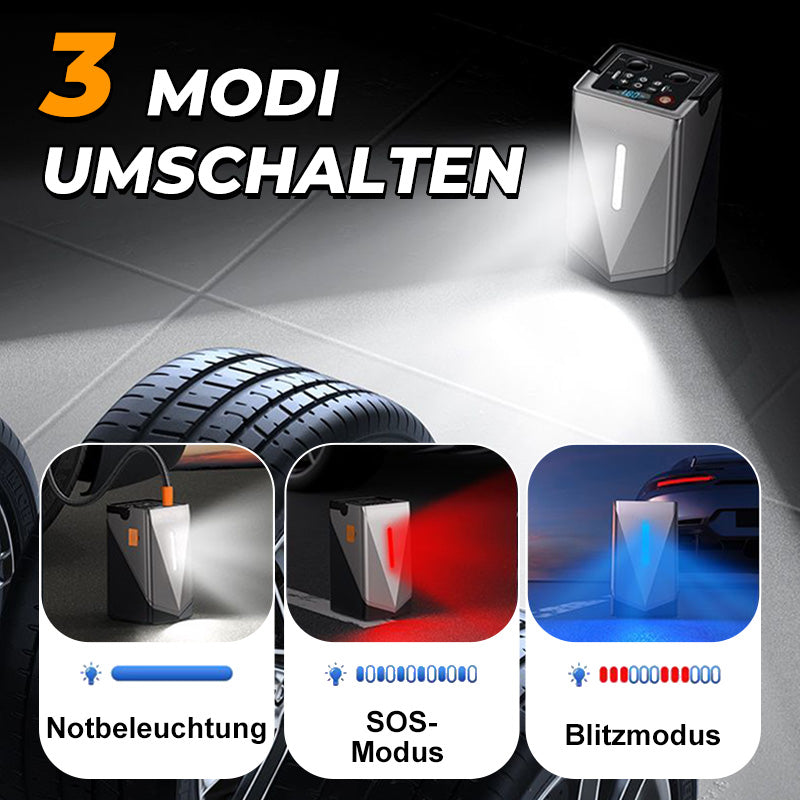 Multifunktionaler Jump Starter mit Luftpumpe und Gebläse