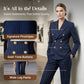 ⏳Time-Limited Special⏰Women's Pinstripe Double-Breasted Suit Set
