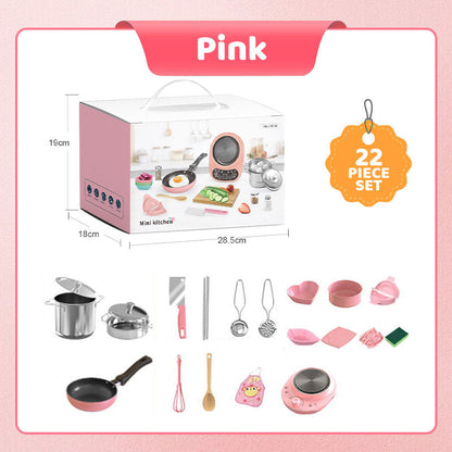 🔥Promoção de 2026: 50% de desconto✨🏆N.º 1 em vendas ⏰💕🌟Brinquedos de cozinha infantil para brincar a cozinhar - Conjunto de 22 peças