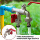 🔥Desconto de 41% no último dia!🔥Torneira de Jardim Universal em Aço Inoxidável com Duas Saídas – Válvulas Independentes, Resistente e de Fácil Instalação