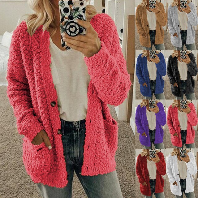 Herbst und Winter Plus Size Strickjacke Casual Velvet Short Jacket
