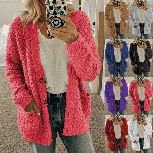 Herbst und Winter Plus Size Strickjacke Casual Velvet Short Jacket