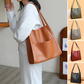 Simple Solid Color PU Leather Shoulder Bag