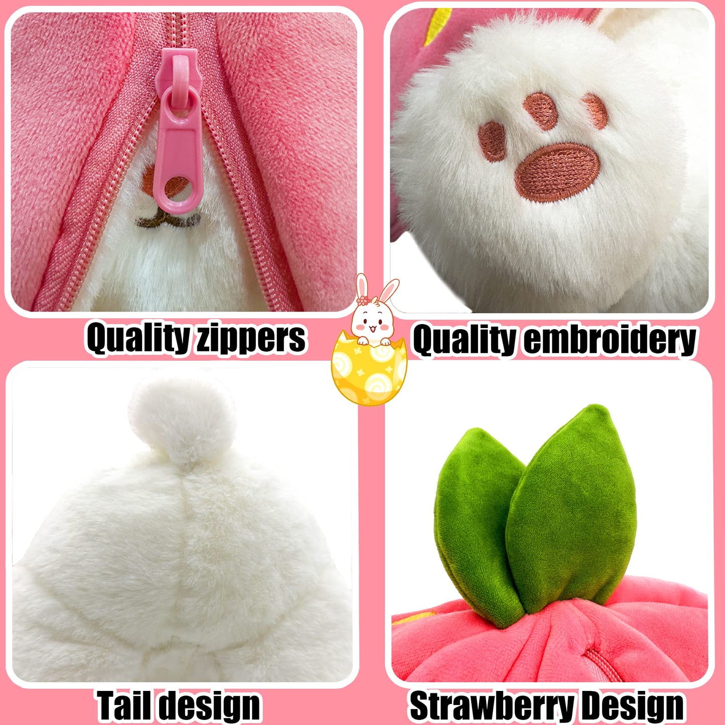🐰Osterfrüher Heißer Verkauf 50% RABATT🍓Strawberry Bunny verwandelt sich in ein kleines Kaninchen
