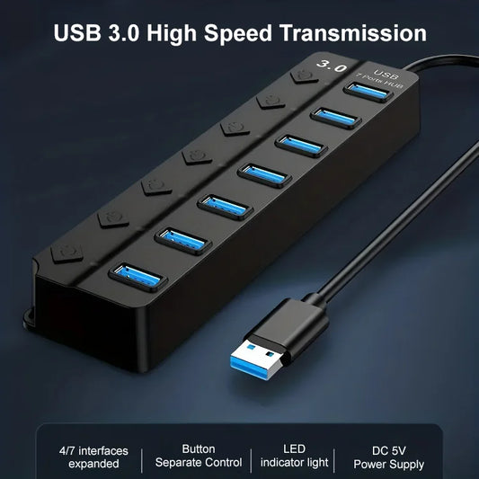 ✨💻Divisor USB com interruptores independentes