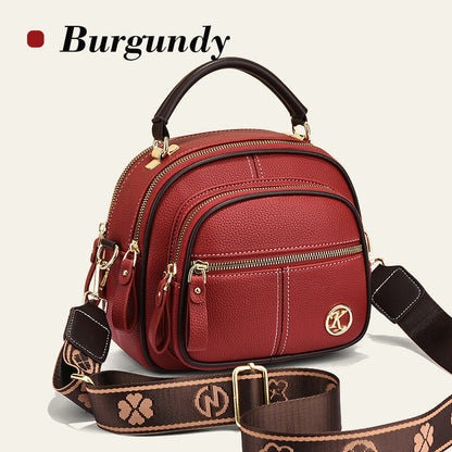 🔥Hot Sale Deals🔥👜Classic Multi-Compartment Adjustable Wide Strap Leather Crossbody🎁  Apple Bag👝