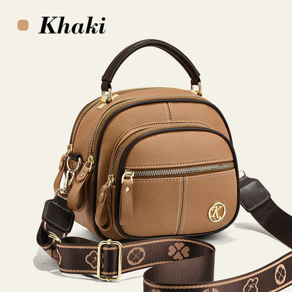🔥Hot Sale Deals🔥👜Classic Multi-Compartment Adjustable Wide Strap Leather Crossbody🎁  Apple Bag👝