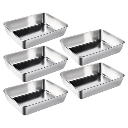 🍱Quadratischer Teller aus Edelstahl（Mit Deckel）