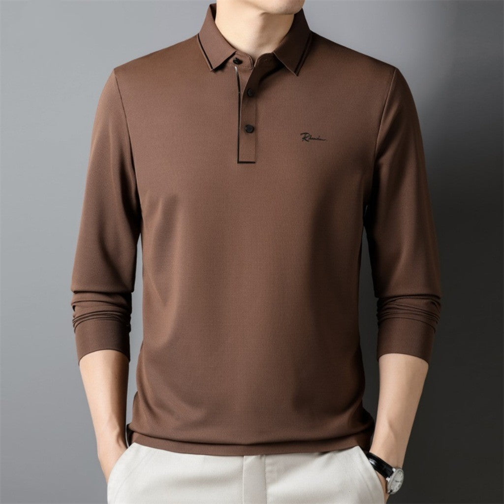 Langärmliges Shirt für Herren, Herbst-Business-Top