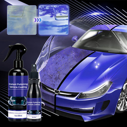 🚗Revestimento de polimento instantâneo para veículos – Acabamento de alto brilho, repelente à água e resistente a riscos✨