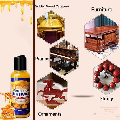 🌟Qualität und umweltfreundliche Wah🌿Natürliches Bienenwachs und Orangenöl-Holzpflegemittel