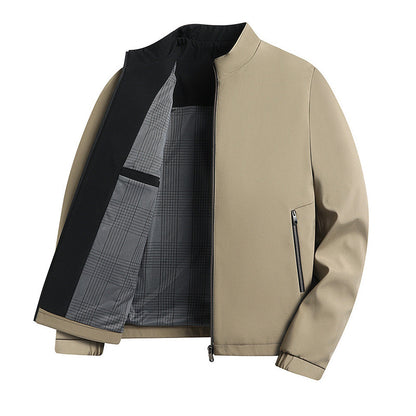 Herren-Freizeitjacke mit Stehkragen und Reißverschluss