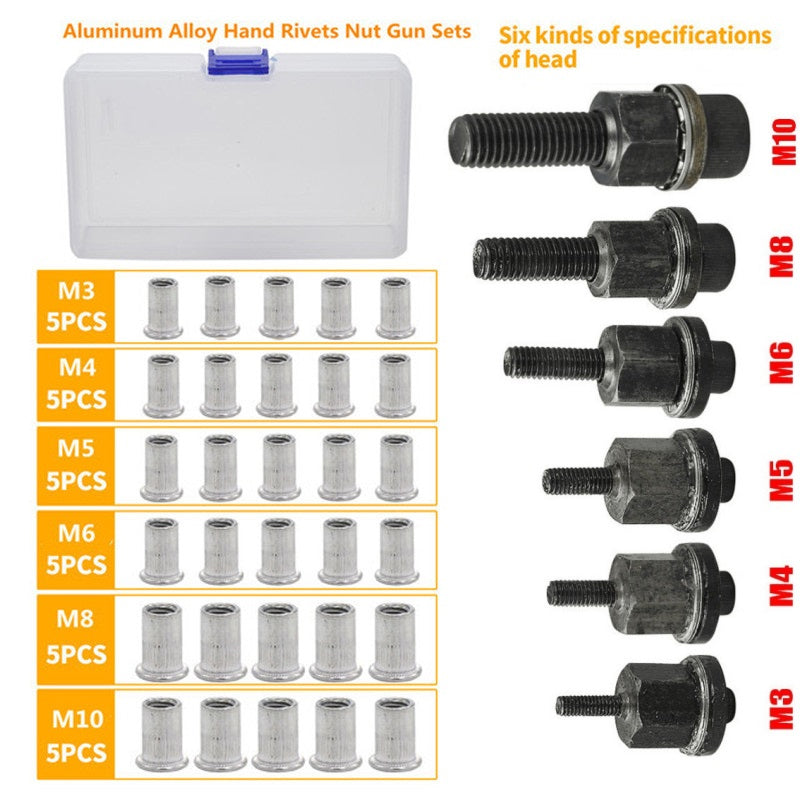 🔧🎁Flachkopf-Gewindemutter Einnietmuttern-Satz