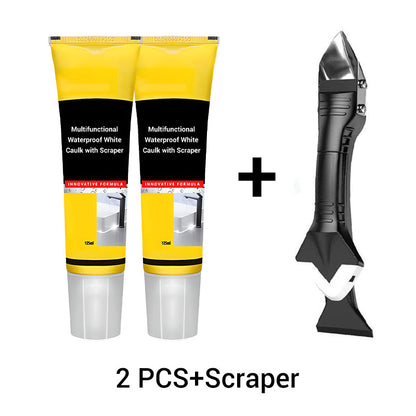 🔥PROMOÇÃO ESPECIAL 50% DE DESCONTO🎁Massa de vedação branca multifuncional e impermeável com raspador