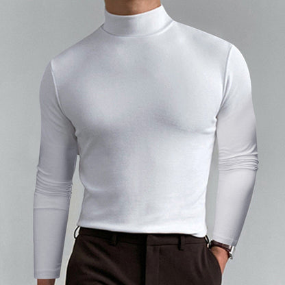 🔥 T-shirt Slim Fit com gola para homem - Elástica e respirável para o ginásio ou para uso diário, estilo moderno e confortável🏃‍♂️📦