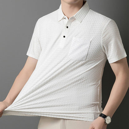 🔥Men's Kurzarm strukturiertes Hemd 🌬️ Komfortable und atmungsaktiv, stilvolle Textur, perfekt für geschäftlich und lässiges Tragen!