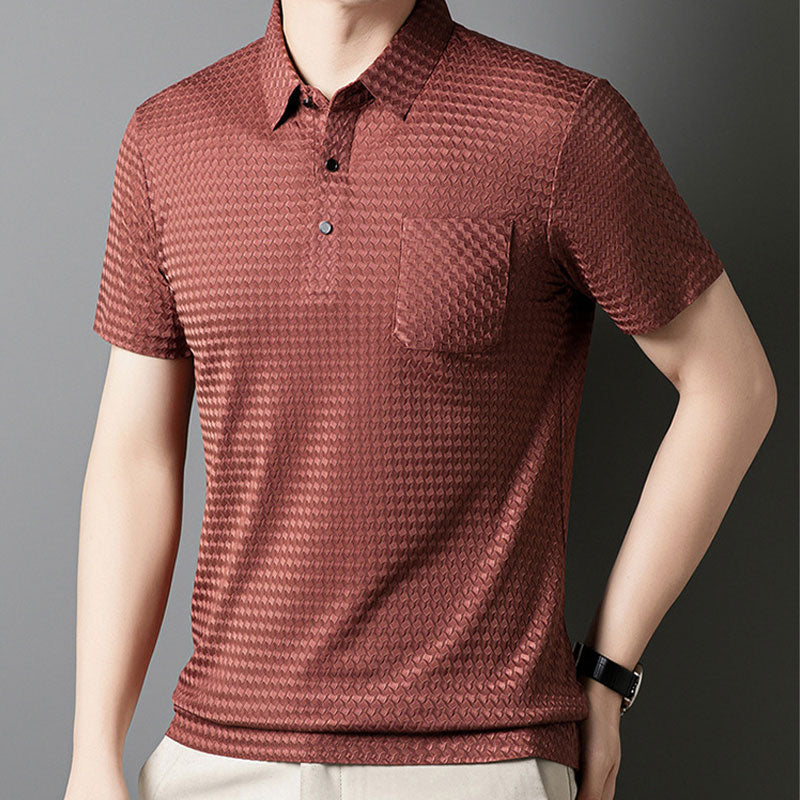 🔥Men's Kurzarm strukturiertes Hemd 🌬️ Komfortable und atmungsaktiv, stilvolle Textur, perfekt für geschäftlich und lässiges Tragen!