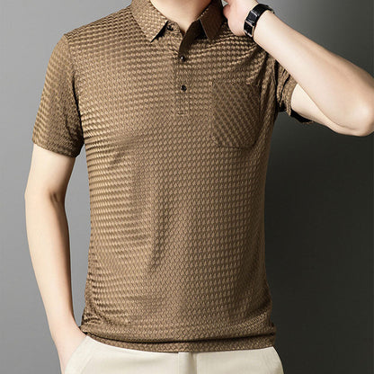 🔥Men's Kurzarm strukturiertes Hemd 🌬️ Komfortable und atmungsaktiv, stilvolle Textur, perfekt für geschäftlich und lässiges Tragen!