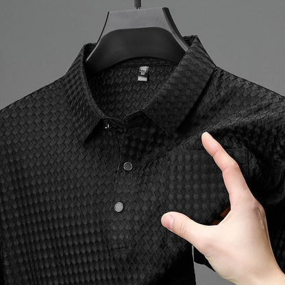 🔥Men's Kurzarm strukturiertes Hemd 🌬️ Komfortable und atmungsaktiv, stilvolle Textur, perfekt für geschäftlich und lässiges Tragen!