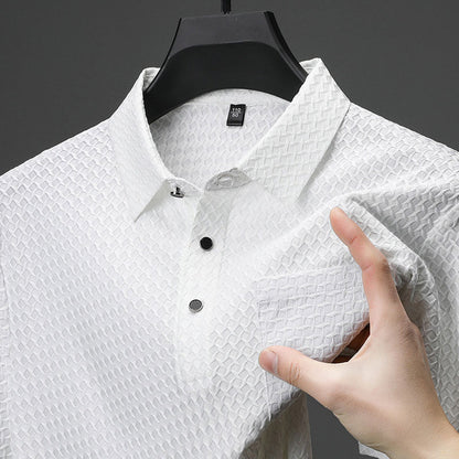 🔥Men's Kurzarm strukturiertes Hemd 🌬️ Komfortable und atmungsaktiv, stilvolle Textur, perfekt für geschäftlich und lässiges Tragen!